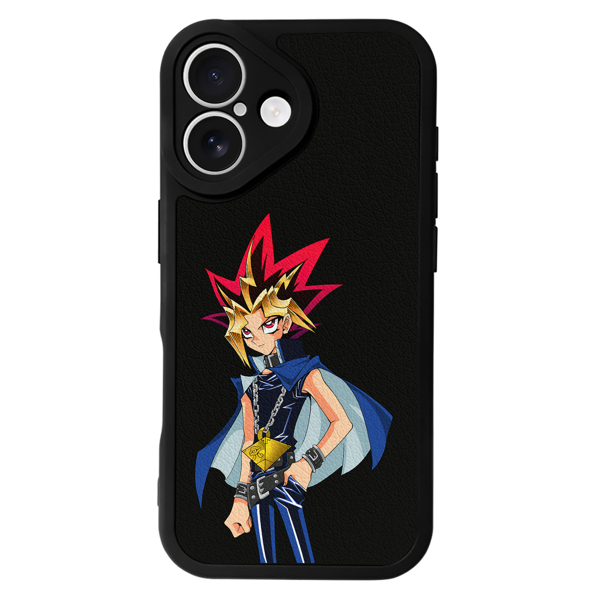 （画像用） 遊☆戯☆王 Yu-Gi-Oh! 【iPhone 16シリーズ対応】シリコンスマホケース（レザー調） 材質：シリコン